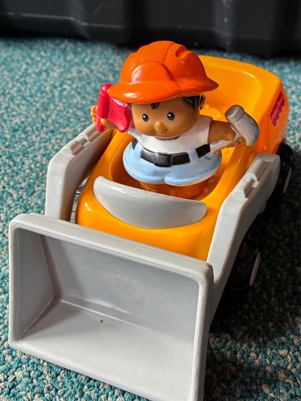 Orange Construction Loader with Figure - Fisher Price Little People